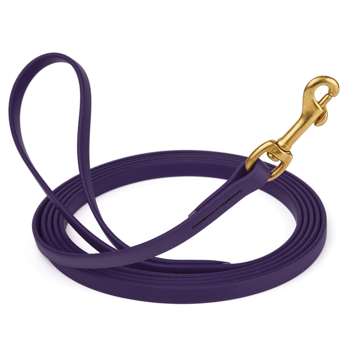 Waterproof Biothane Dog Long Lead 5/8" x 15' with Solid Brass Clip stitched onto Lead -much SAFER than using Grommets-Boats n Barks