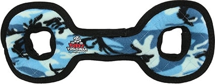 Tuffy ULTIMATE Tug O Gear Camo Blue Soft Dog Toy with Squeaker
