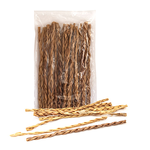 JR Pet Products Natural Braided Goat Skin Chews for Dogs 50cm long