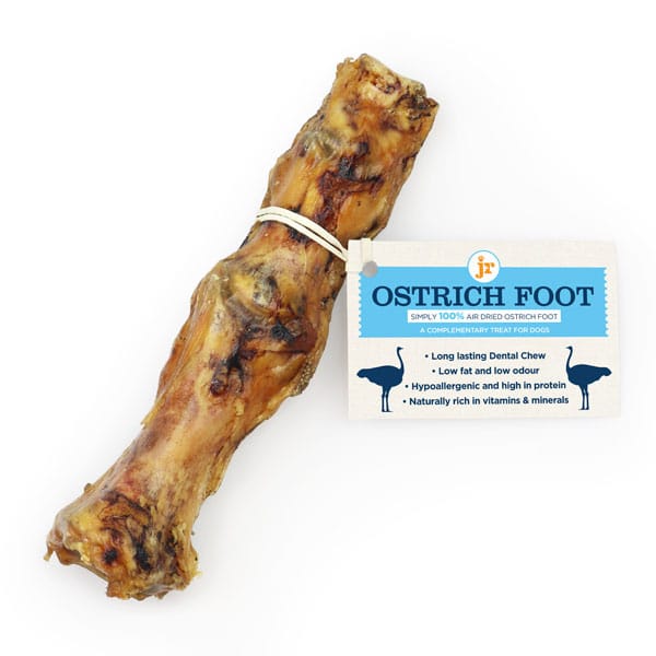 JR Pet Products Large Ostrich Foot for Dogs - from South Africa-Boats n Barks