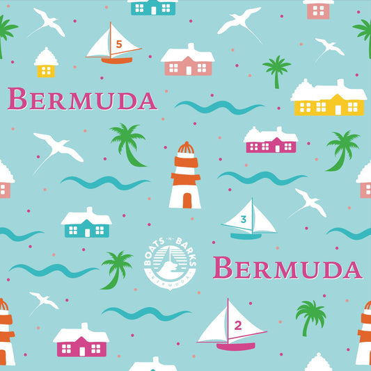 Bermuda Bandana for Dogs-Blue Large 22"x22"x30"