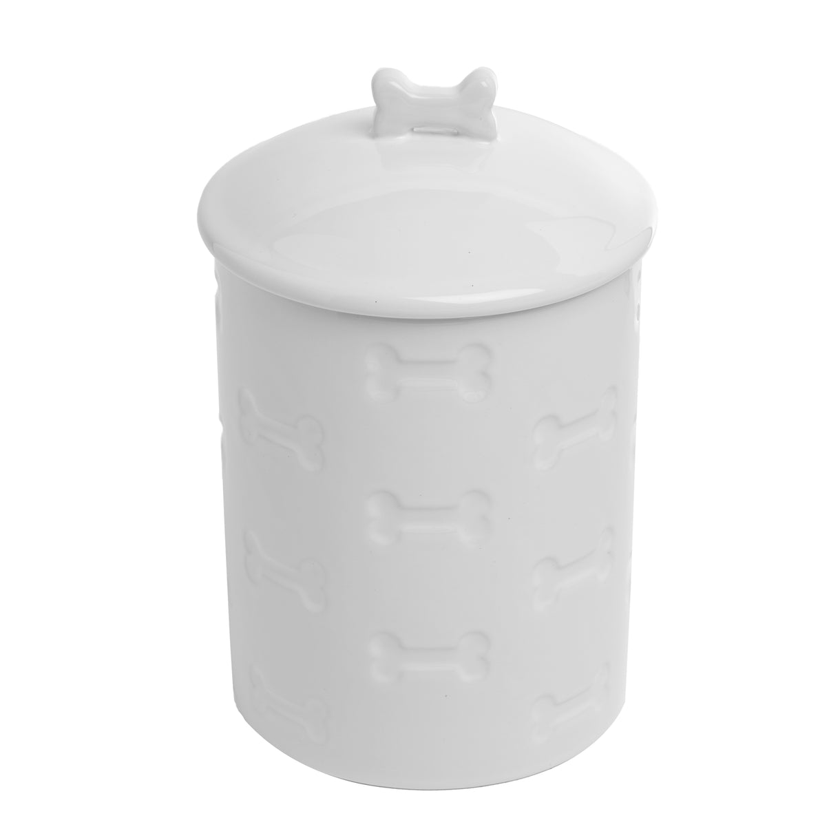 Manor Ceramic Treat Jar with Dog Bones with Air Tight Lid