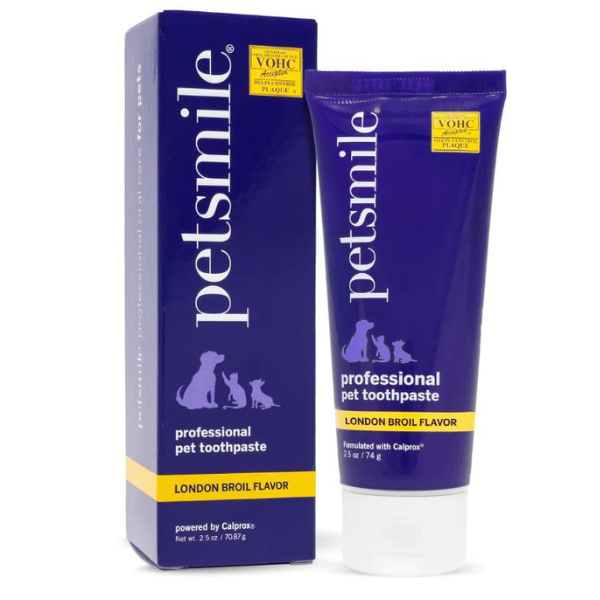 Petsmile Professional Dog Toothpaste Only Toothpaste accepted by Veterinary Oral Health Council (VOHC) LONDON BROIL