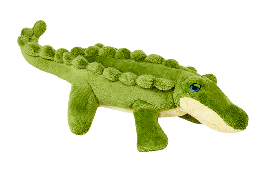 Fluff & Tuff Savannah Baby Gator Soft Dog Toy with Squeaker Machine Washable