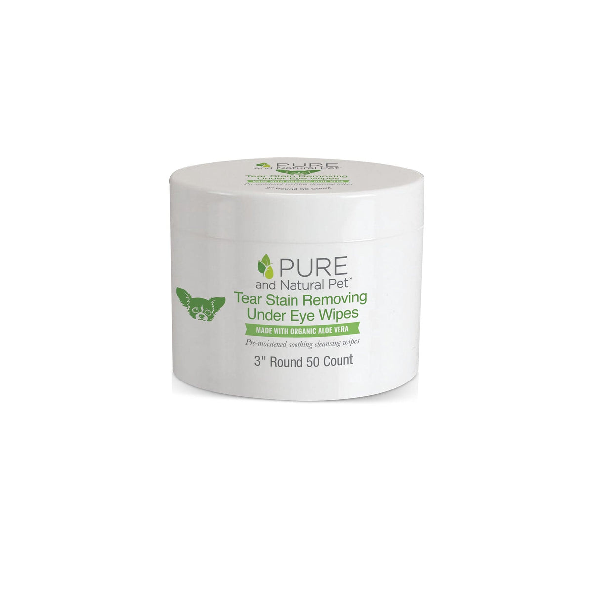 Pure & Natural Tear Stain Removing Under Eye Wipes for Dogs-Boats n Barks
