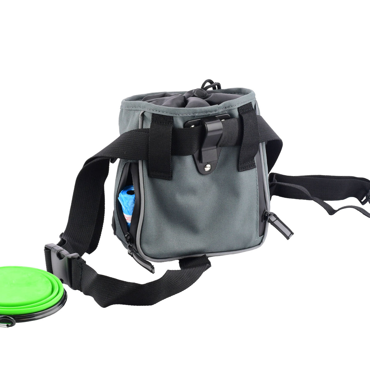 Dog Training Treat Pouch with Waist and Should Straps, Water Bowl, Poo Bags