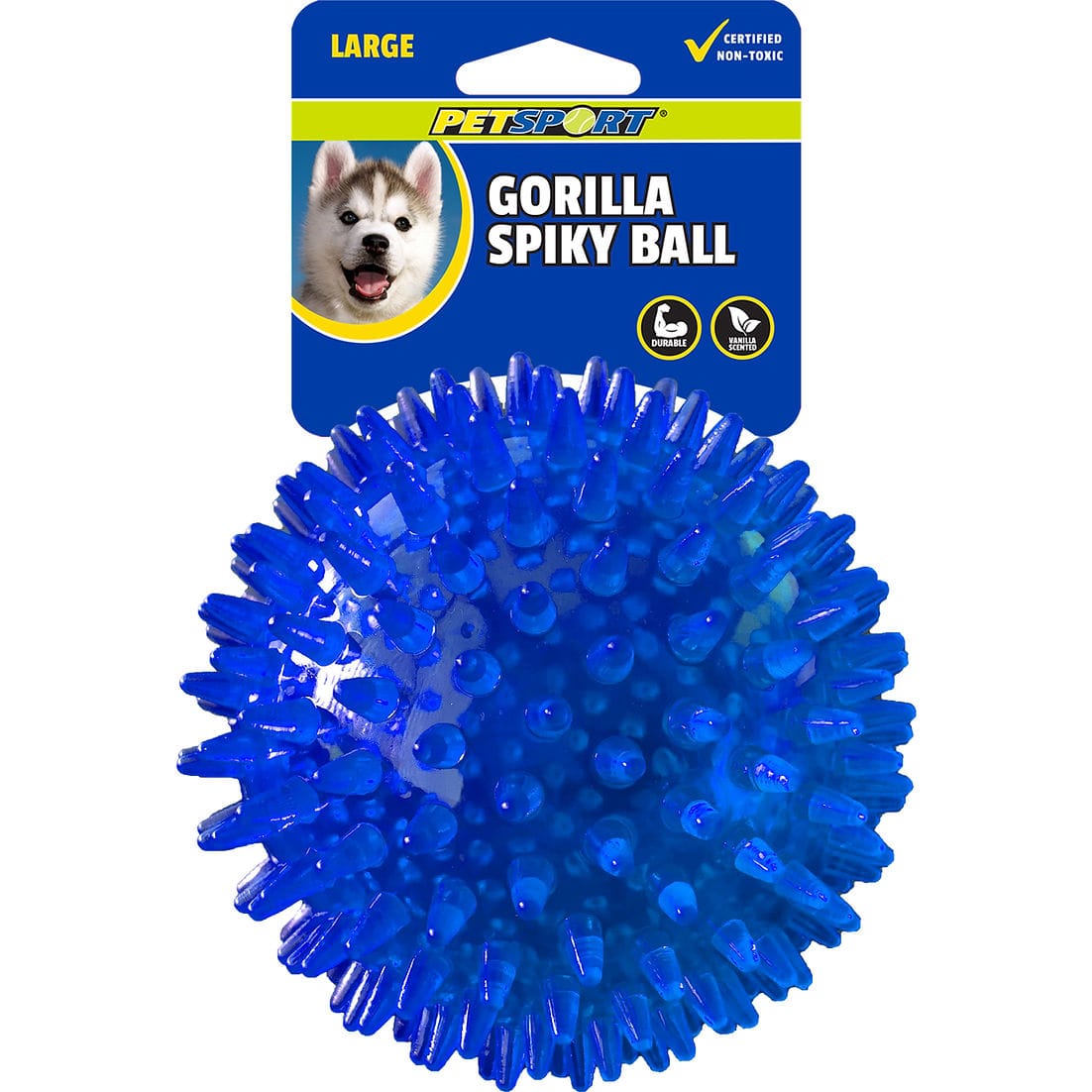 Gorilla Spiky Ball with Squeaker for Dogs Floats 4"-Boats n Barks
