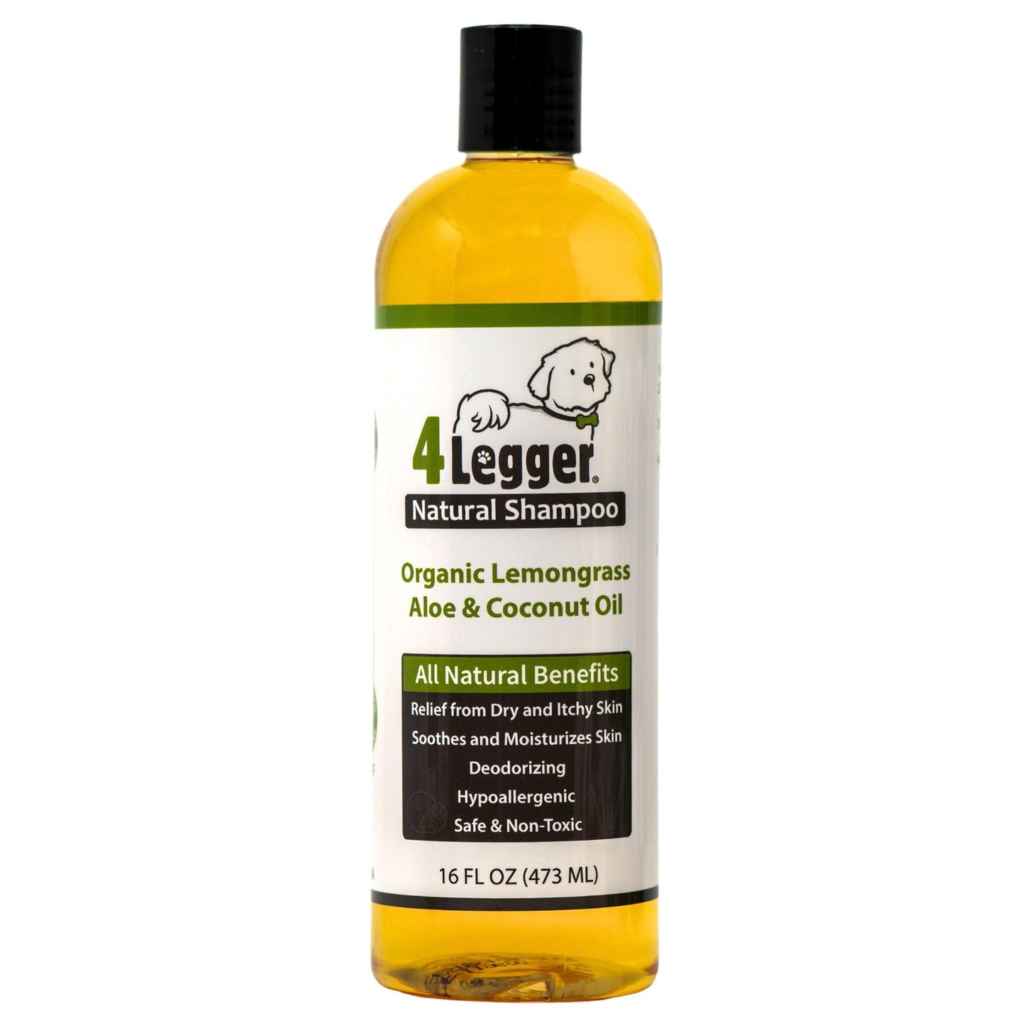 Organic Lemongrass, Aloe & Coconut Oil Hypoallergenic Dog Shampoo 100% Natural