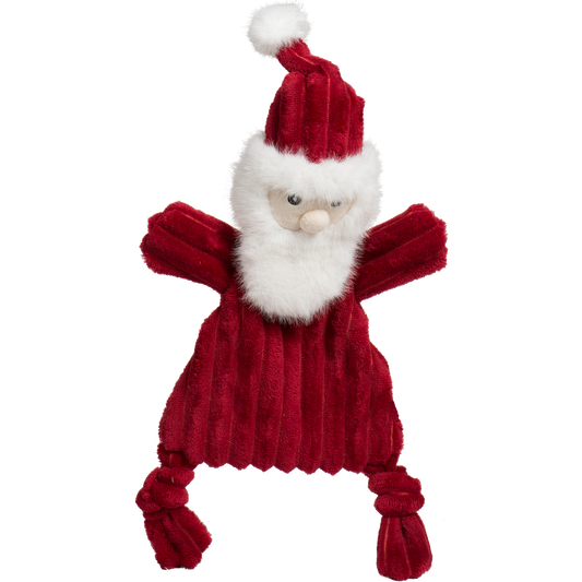 Santa Paws Christmas Soft Dog Toy with Knots and Squeakers