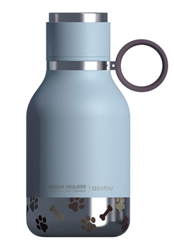 2 in 1 Buddy Bottle Stainless Steel 18/8 Insulated Dog Water Bottle & Bowl Combo