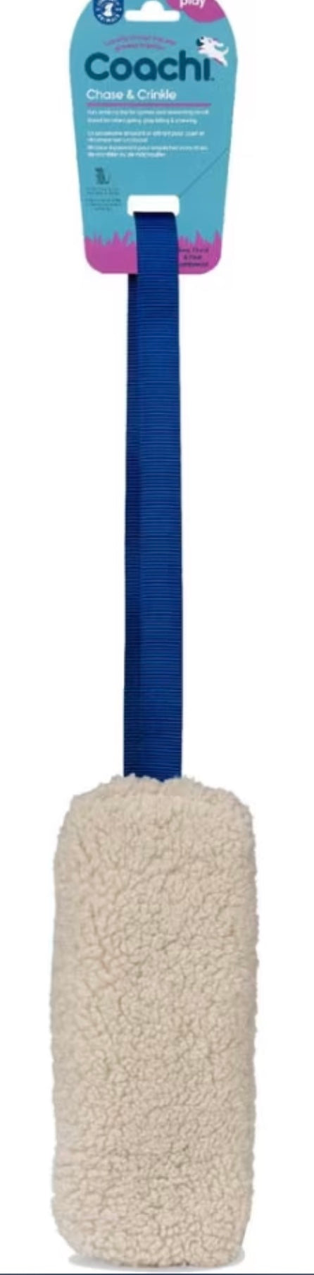 Coachi Chase & Crinkle Lambswool Engagement/Tug/Training Toy with Crinkle for Dogs