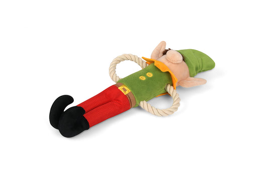 Merry Woofmas Santa's Little Elfer Christmas Dog Toy with Giggle Stick