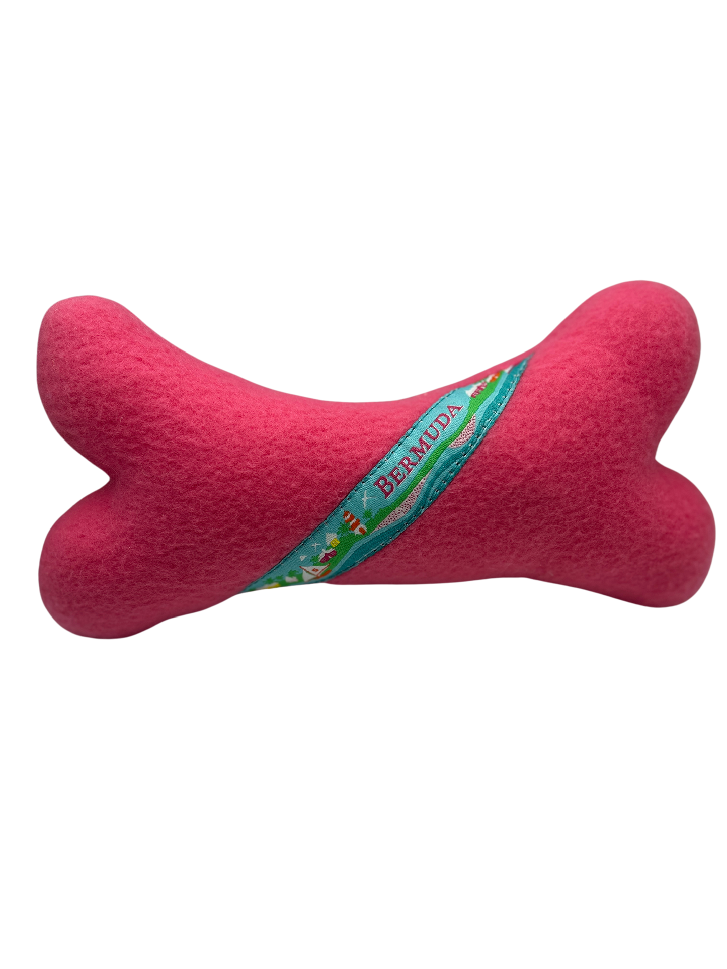 Bermuda Custom Bone Toy with Squeaker Pink