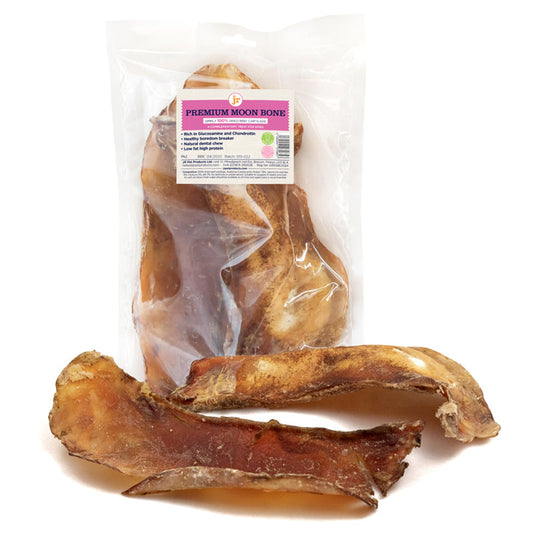 JR Pet Products Premium Moon Bones (NOT A BONE- 100% BEEF CARTILAGE) for Dogs