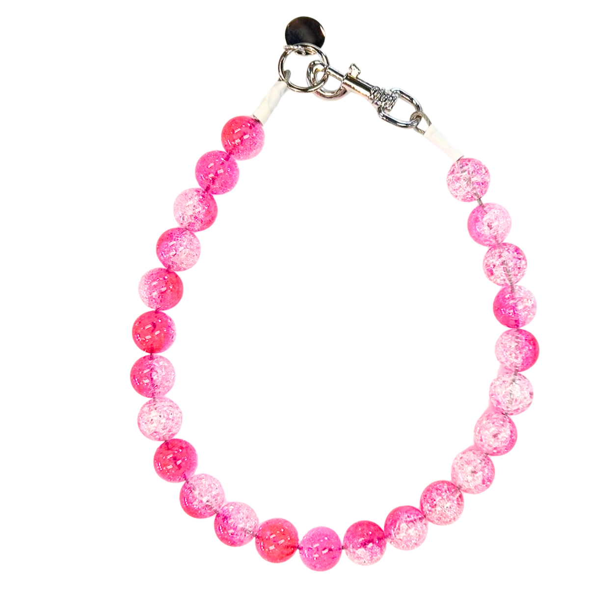 Dainty Paws Beaded Dog Collar Waterproof and Odour Resistant - Pink Champagne