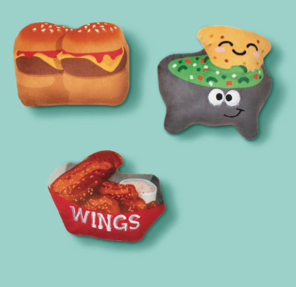 Hunger Games Plush 3 Piece Dog Toys for Small Dogs Loud Squeaker in Each Toy