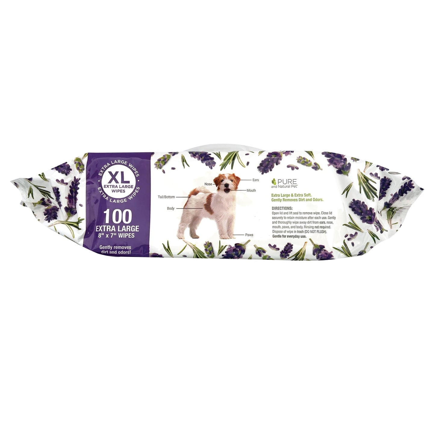 Pure & Natural Grooming and Cleansing Dog Wipes (Lavender and Rosemary)
