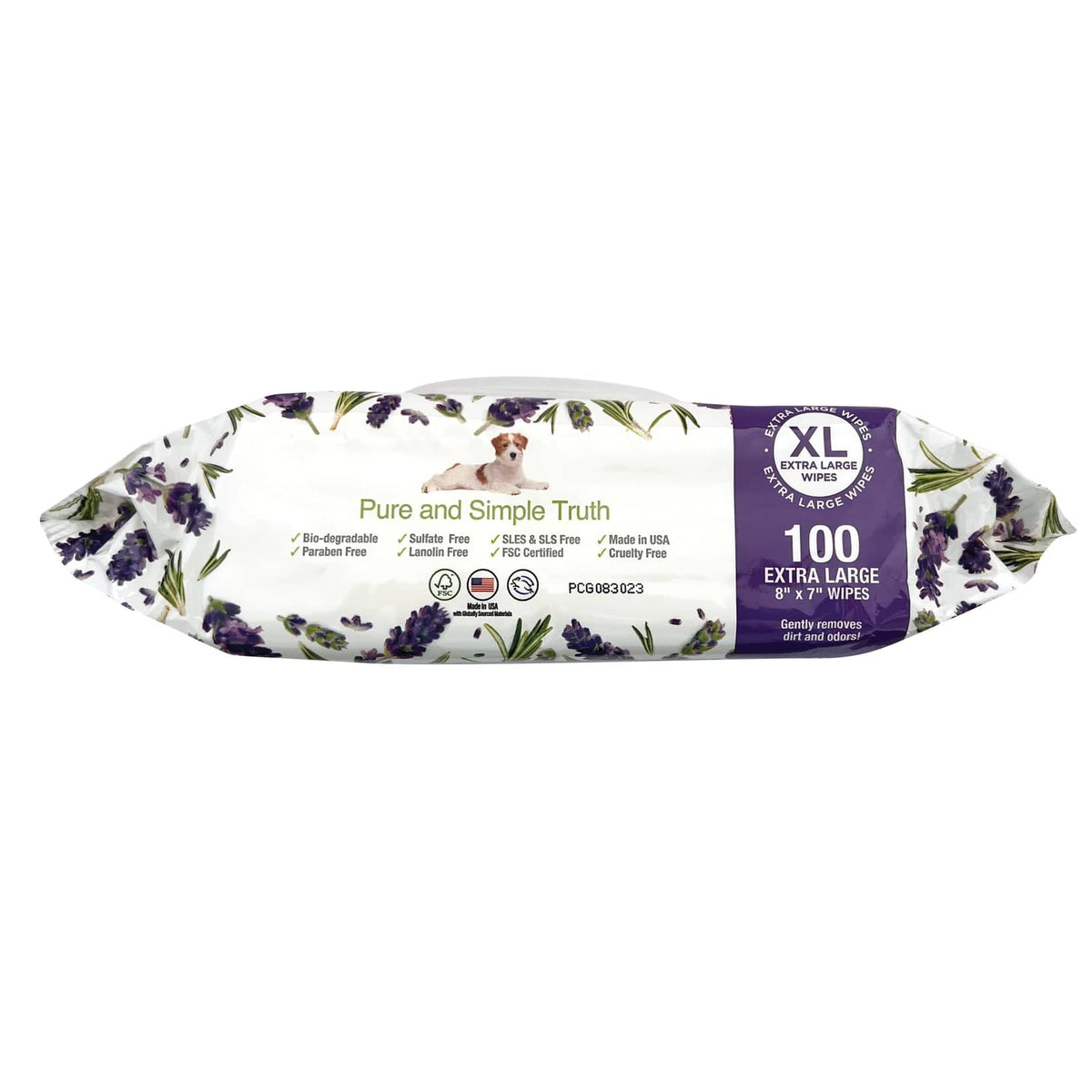 Pure & Natural Grooming and Cleansing Dog Wipes (Lavender and Rosemary)-Boats n Barks