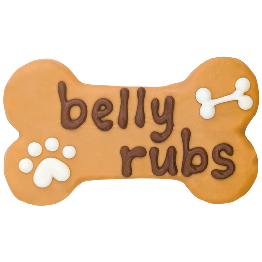 Belly Rubs 6" Bone Dog Cookie made by Bosco & Roxy's of Canada