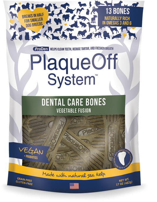 ProDen PlaqueOff System™ Dental Care LARGE Bones  -  Vegetable Fusion  13 Bones/Bag