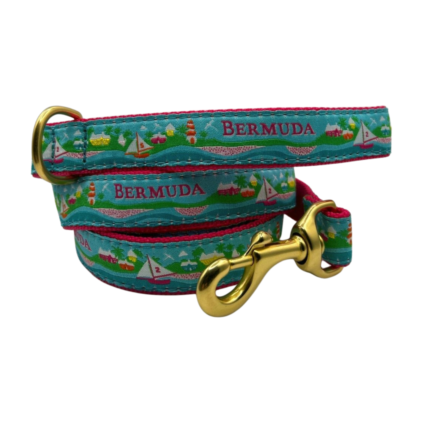 Bermuda Custom Dog Lead on Pink