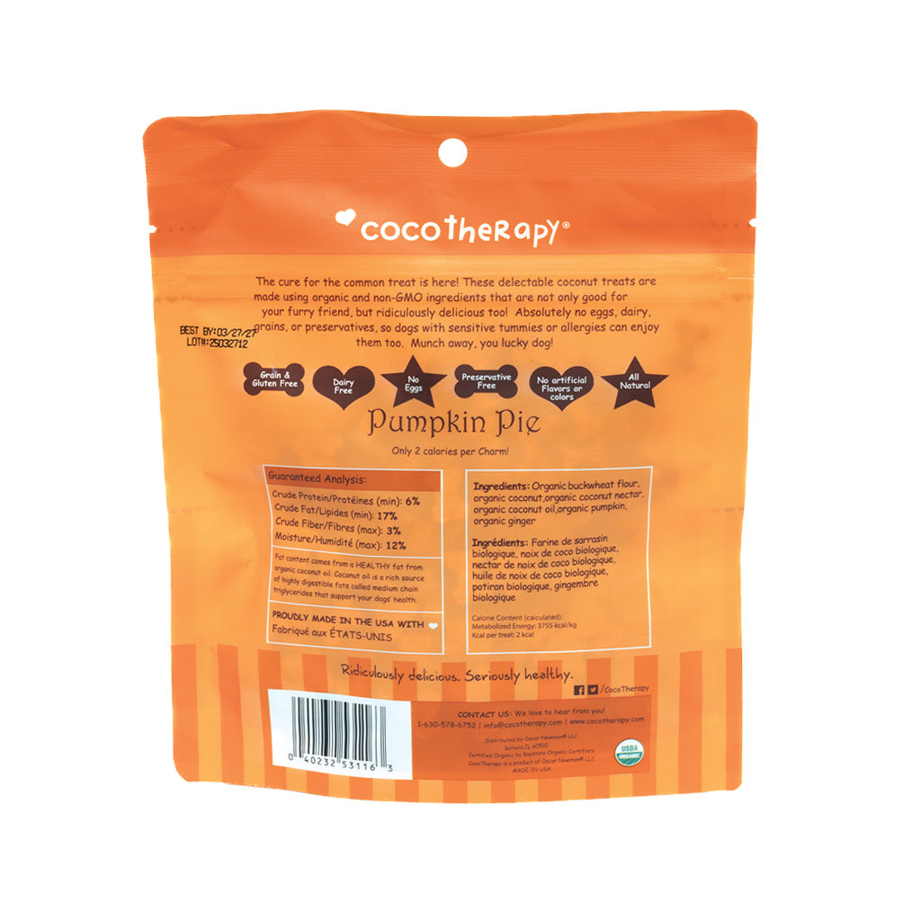 Cococharms Training Treats for Dogs Coconut and Pumpkin Pie