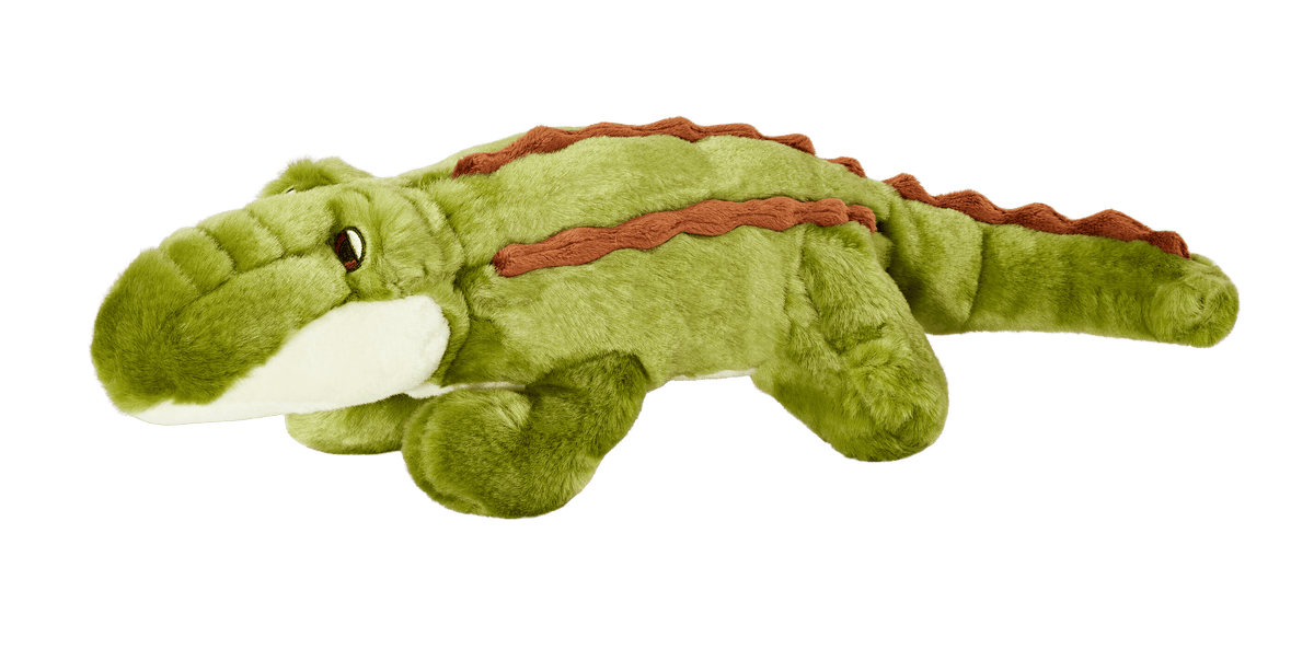 Fluff & Tuff Georgia Gator Soft Dog Toy with Squeaker Machine Washable 18"-Boats n Barks