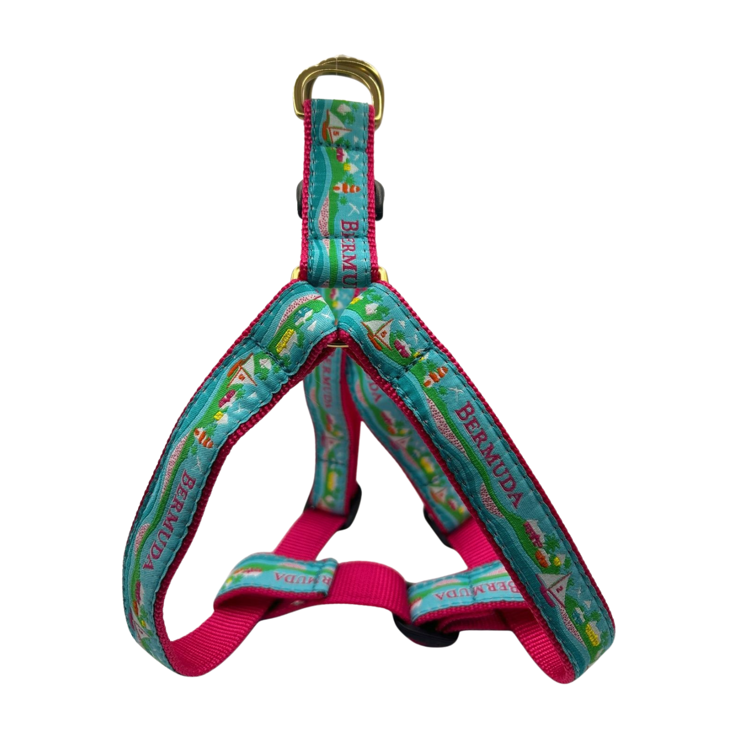 Bermuda Custom Dog Harness on Pink