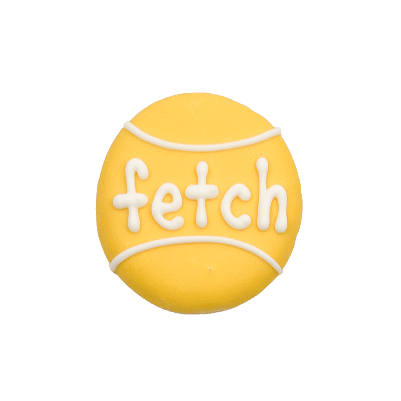 Fetch Tennis Ball Dog Cookie made by Bosco & Roxy's of Canada-Boats n Barks