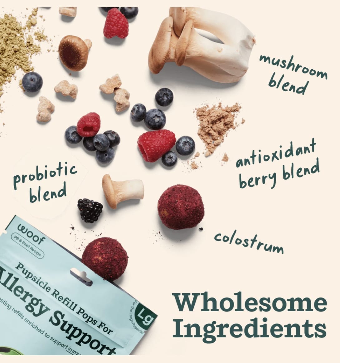 Woof Dog Treat Allergy & Immunity Support Pops-Boats n Barks