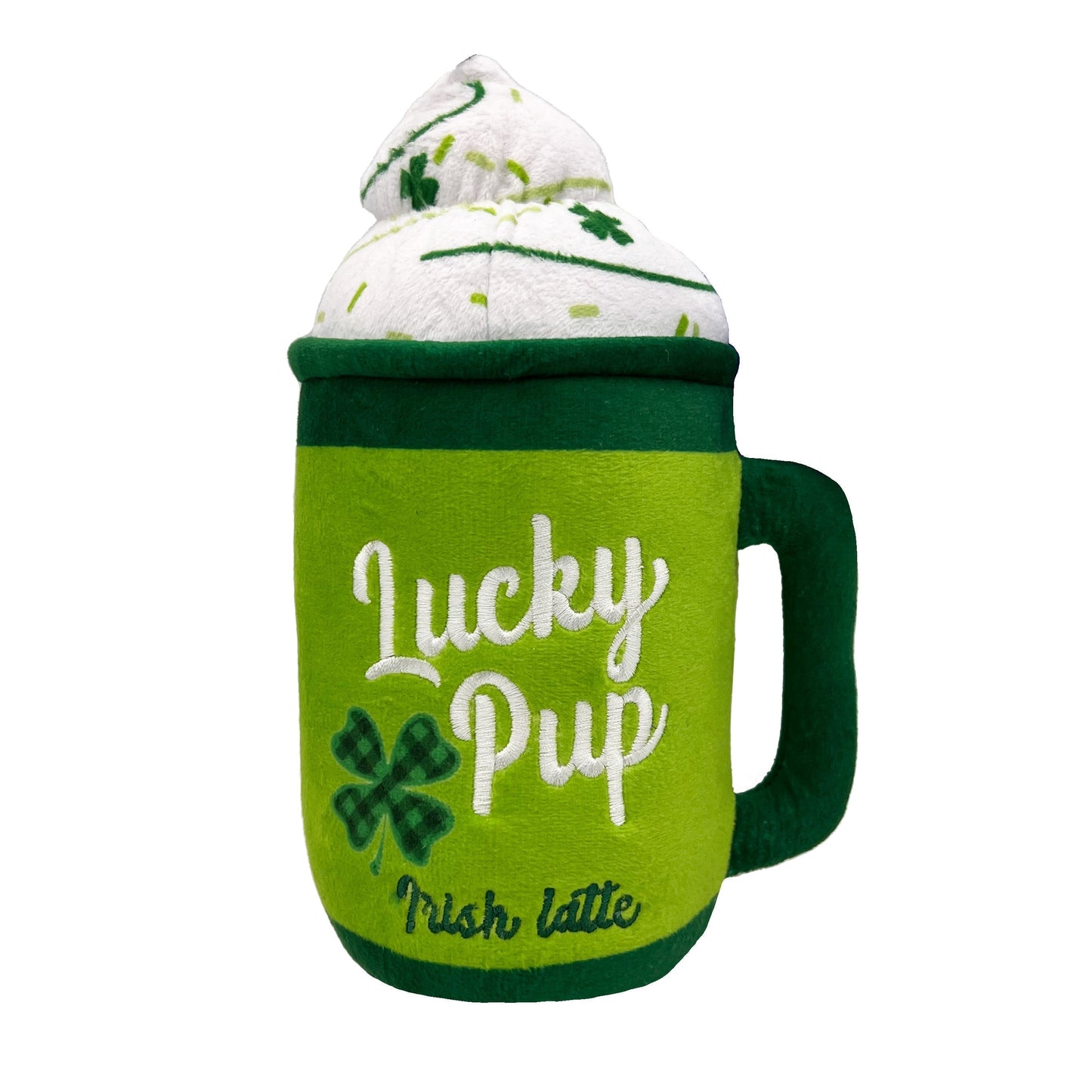 St. Patrick's Day Lucky Pup Irish Latte Large Dog Toy