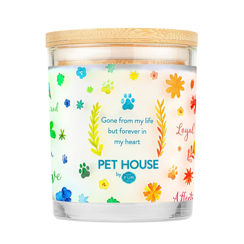 Pet House Candle for Dog Lovers - Furever Loved Memorial Candle Rainbow Bridge-Boats n Barks
