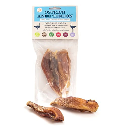 JR Pet Products UK Ostrich Knee Tendon-Boats n Barks