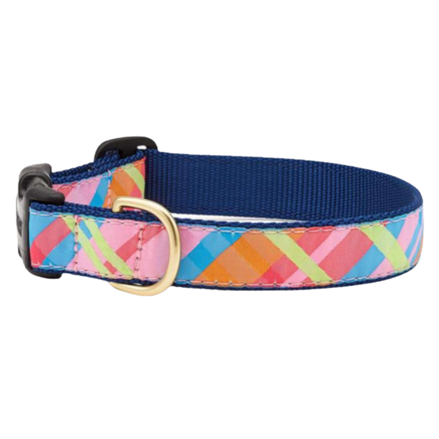Pink Madras Dog Collar by Up Country