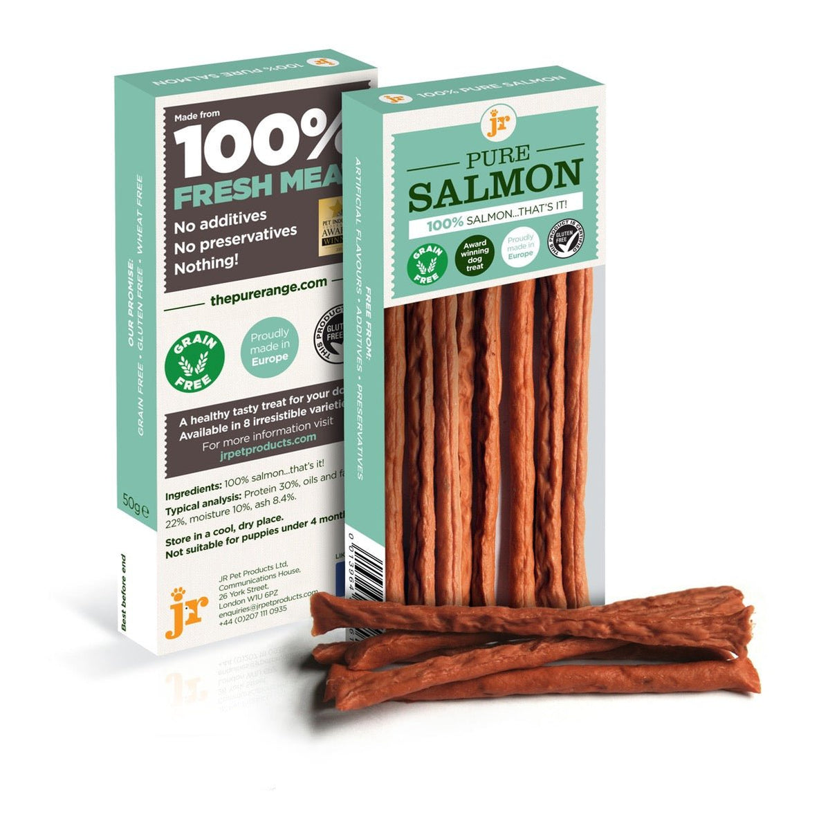 JR Pet Products  UK 100% Pure Salmon Sticks for Dogs