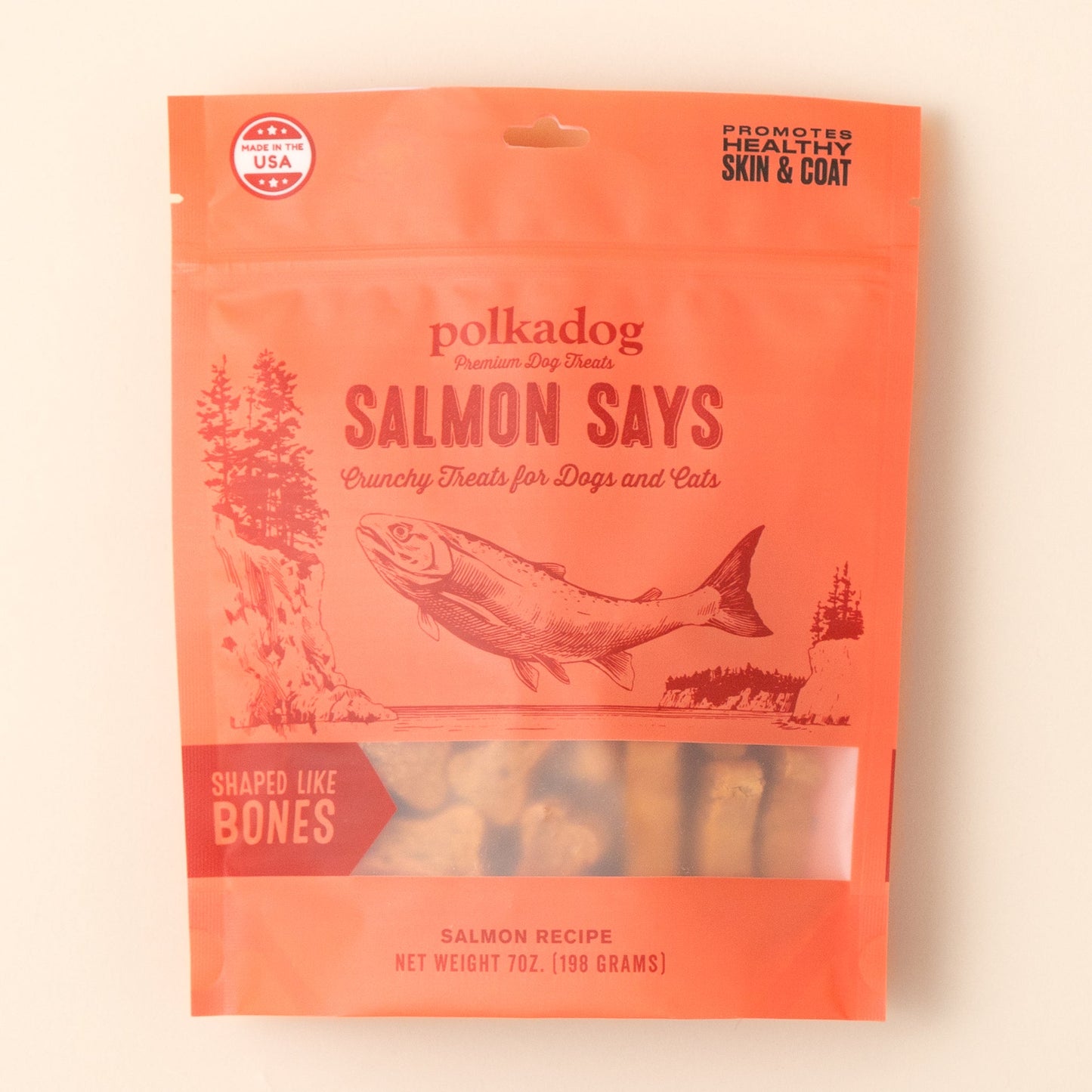 Salmon Says Bone Shaped Crunchy Salmon Dog Treats