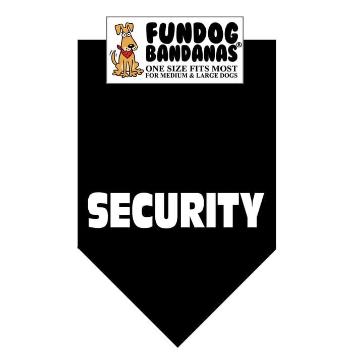 Security Bandana for Medium & Large Dogs 22" x 22" x32"-Boats n Barks