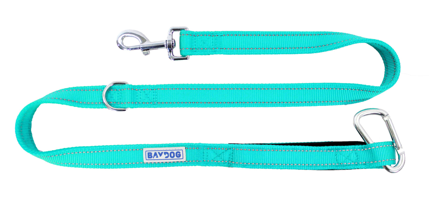 Baydog Hudson Bay Dog Lead  6' Long   1" Wide Padded Handle & Reflective Stitching