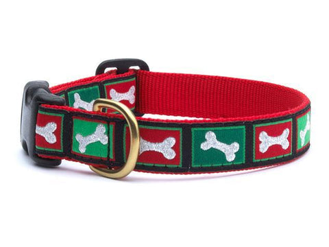 Christmas Bones Dog Collar by Up Country