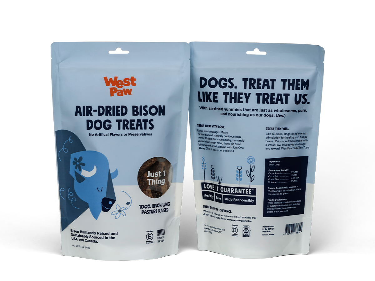 West Paw Air Dried Bison Lung Dog Treats