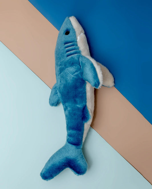 Fluff & Tuff Tank Shark - Small Plush Dog Toy