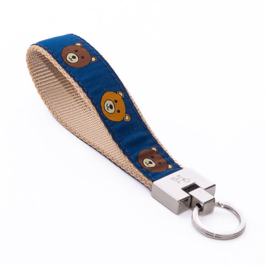 Key Ring Wristlet -Fits over Most Wrists - Teddy Bear