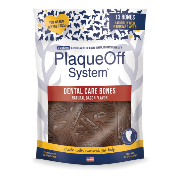 ProDen PlaqueOff System™ Dental Care LARGE Bones – Bacon 13 Bones/Bag