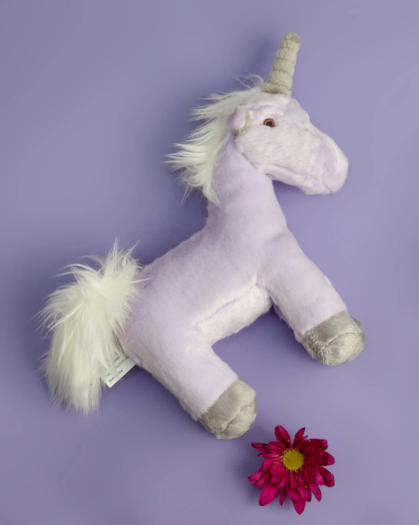Fluff & Tuff Violet Unicorn - Medium Plush Dog Toy
