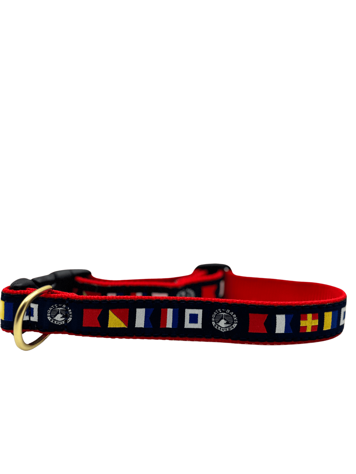 Boats n Barks Bermuda Nautical Code Flag DogCollar - Spells out Boats n Barks-Boats n Barks