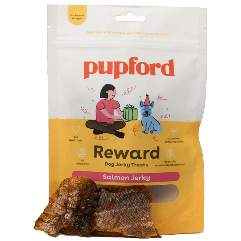 Crunchy Salmon Jerky Treats for Dogs by Pupford