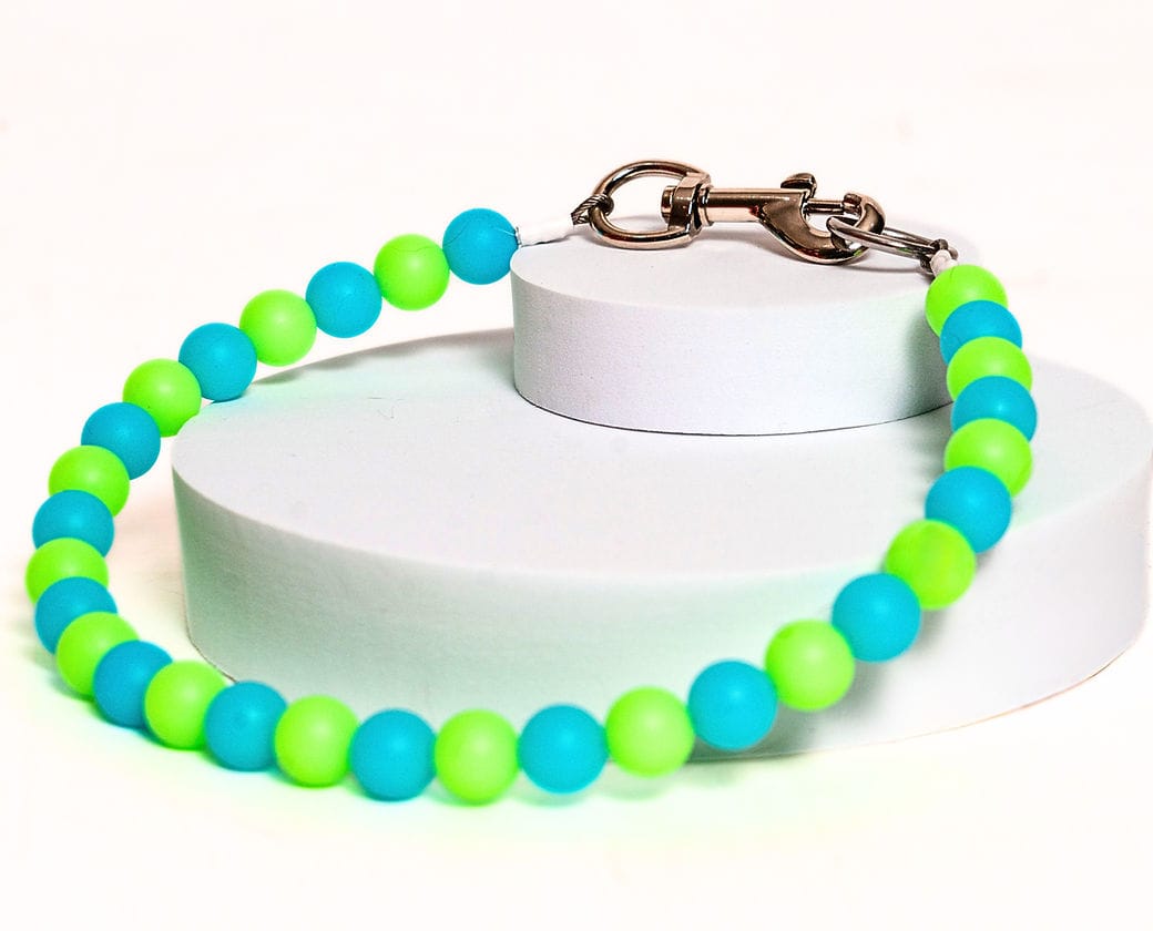 Dainty Paws Beaded Dog Collar Waterproof and Odor Resistant-Limelight Glow in the Dark-Boats n Barks