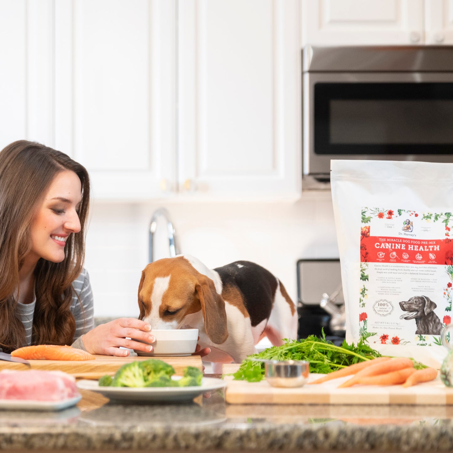 Dr. Harvey's Canine Health Miracle Dog Food, Human Grade Dehydrated Base Mix for Dogs with Organic Whole Grains and Vegetables