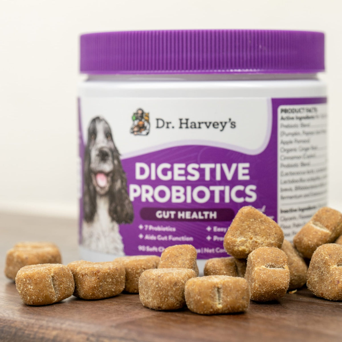 Dr. Harvey's Digestive Probiotics Gut Health for Dogs Soft Chews-Boats n Barks