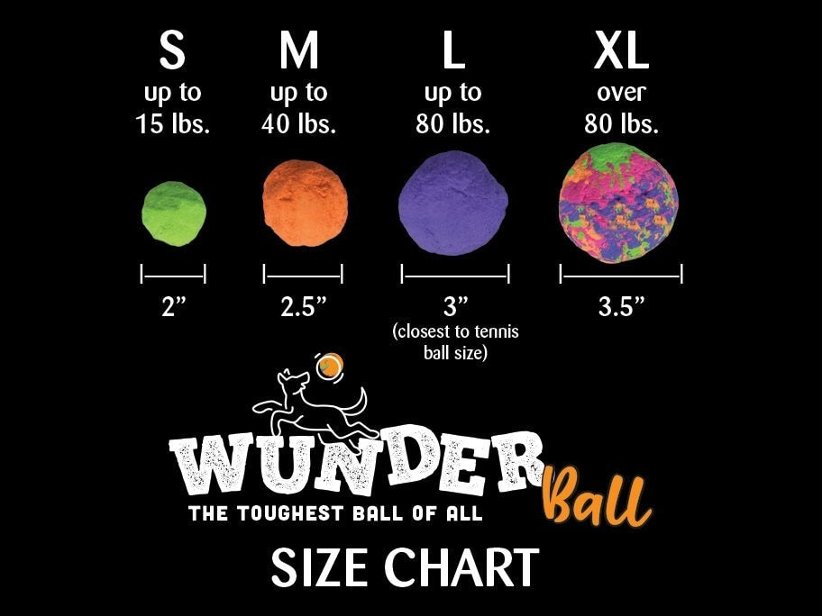 Wunder Wacky Ball for Dogs Floats, Very Tough, Erratic Bounce Assorted Colours